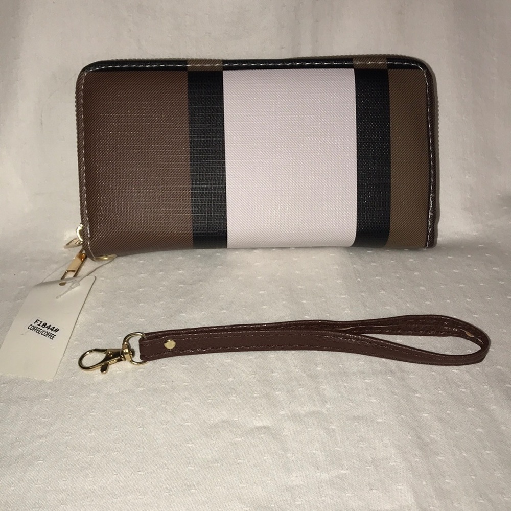 Double Zip Around Wallet with Wristlet - New